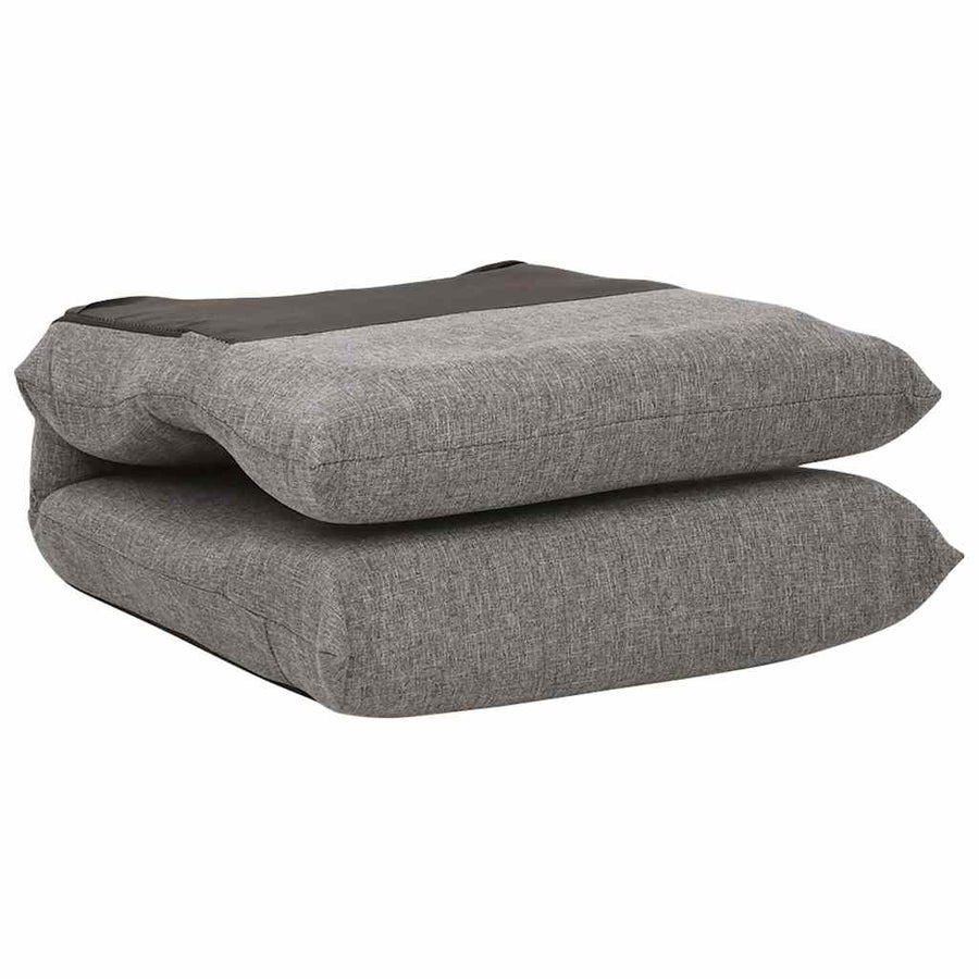 Folding Floor Chair Light Grey Fabric