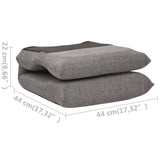 Folding Floor Chair Light Grey Fabric - Extra Image