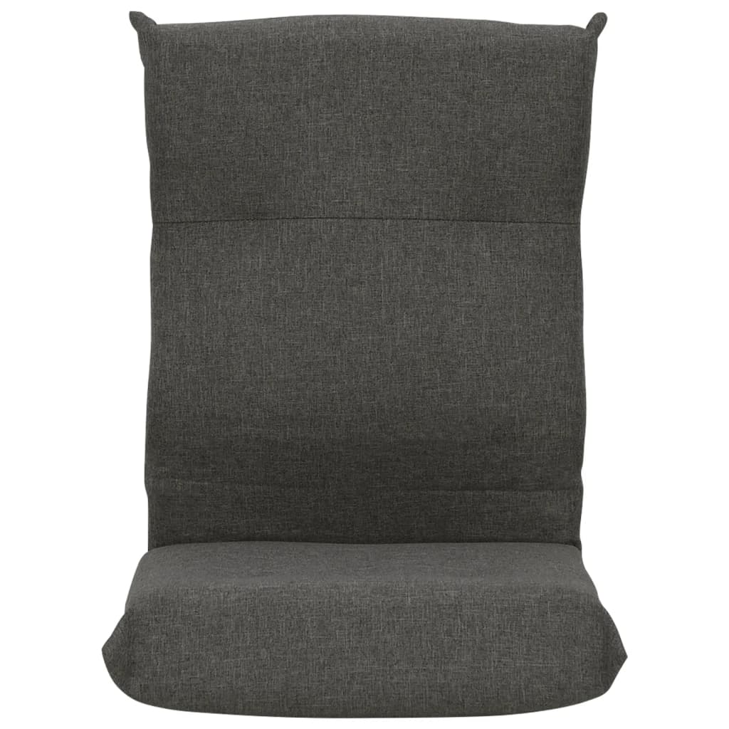 Folding Floor Chair Dark Grey Fabric