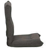 Folding Floor Chair Dark Grey Fabric