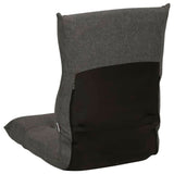 Folding Floor Chair Dark Grey Fabric