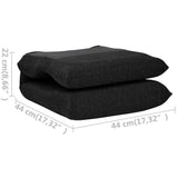 Folding Floor Chair Black Fabric - Extra Image