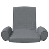 Folding Floor Chair Light Grey Fabric