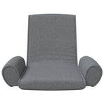Folding Floor Chair Light Grey Fabric
