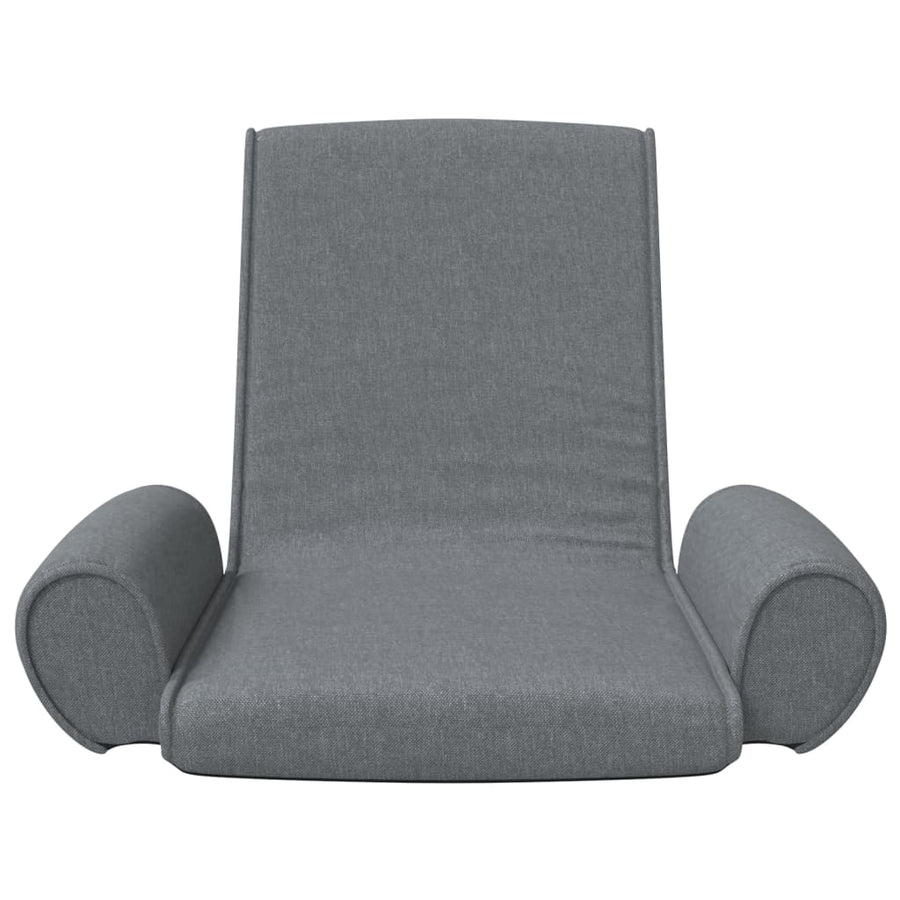 Folding Floor Chair Light Grey Fabric