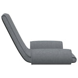 Folding Floor Chair Light Grey Fabric - Top-Down View