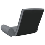 Folding Floor Chair Light Grey Fabric