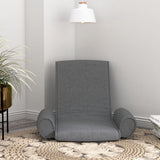 Folding Floor Chair Light Grey Fabric