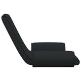Folding Floor Chair Black Fabric - Top-Down View