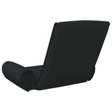 Folding Floor Chair Black Fabric - 45-Degree Angle