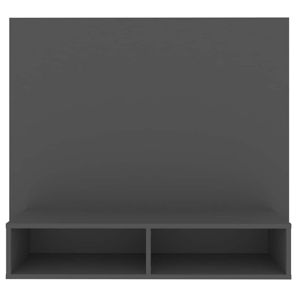 Wall TV Cabinet Grey 102x23.5x90 cm Engineered Wood
