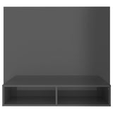 Wall TV Cabinet High Gloss Grey 102x23.5x90 cm Engineered Wood
