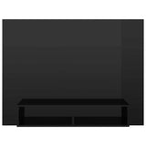 Wall TV Cabinet High Gloss Black 120x23.5x90 cm Engineered Wood - Side View