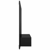 Wall TV Cabinet High Gloss Black 120x23.5x90 cm Engineered Wood - Top-Down View