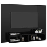 Wall TV Cabinet High Gloss Black 120x23.5x90 cm Engineered Wood - 45-Degree Angle