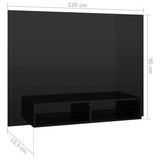 Wall TV Cabinet High Gloss Black 120x23.5x90 cm Engineered Wood