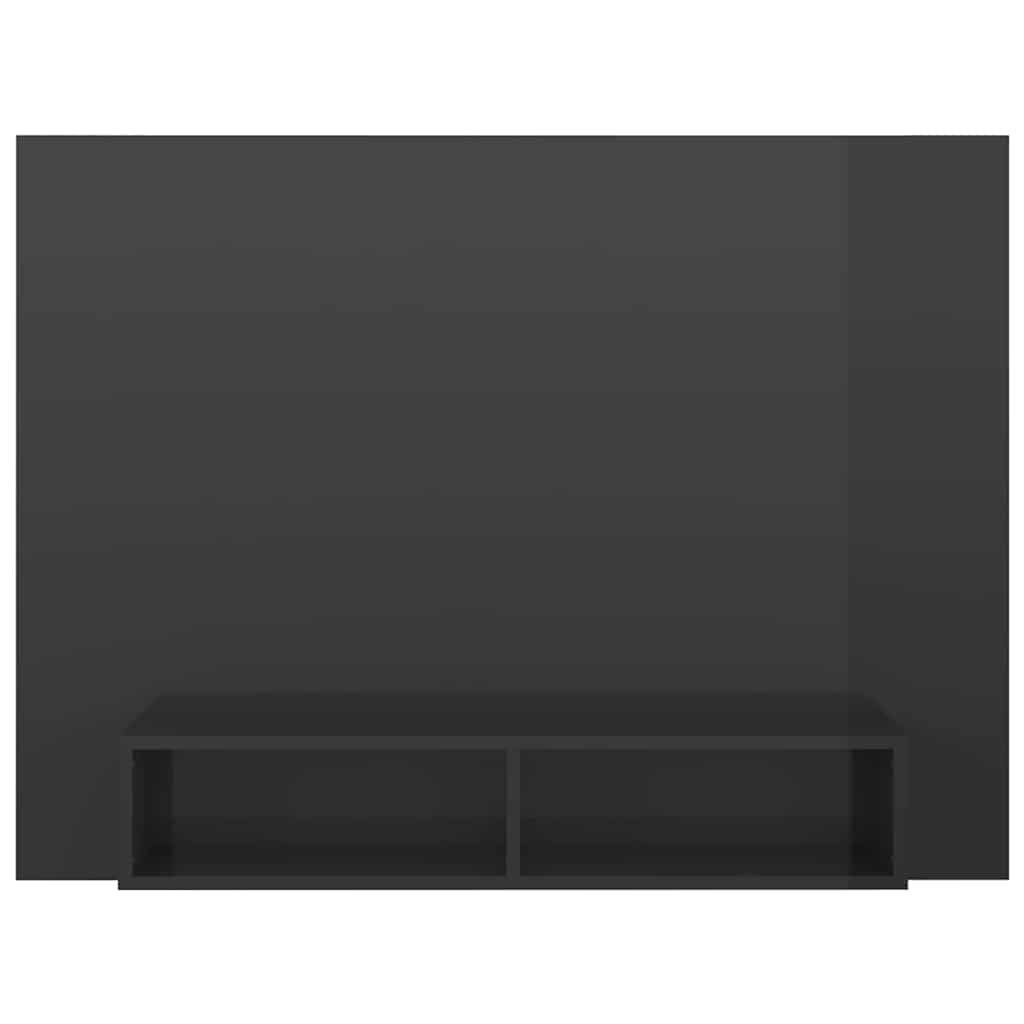 Wall TV Cabinet High Gloss Grey 120x23.5x90 cm Engineered Wood