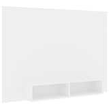 Wall TV Cabinet White 135x23.5x90 cm Engineered Wood - Front View
