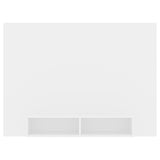 Wall TV Cabinet White 135x23.5x90 cm Engineered Wood - 45-Degree Angle