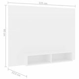Wall TV Cabinet White 135x23.5x90 cm Engineered Wood - Low Angle