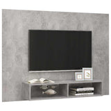 Wall TV Cabinet Concrete Grey 135x23.5x90 cm Engineered Wood