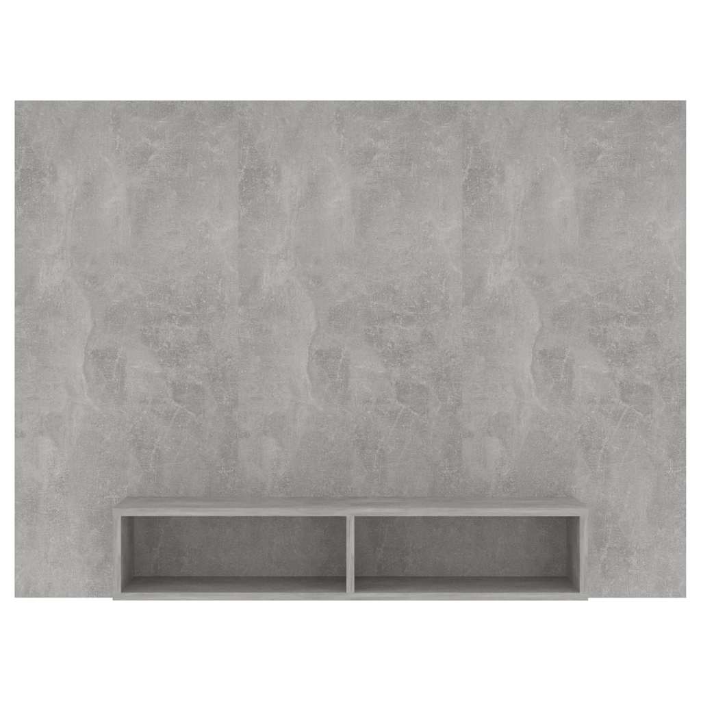 Wall TV Cabinet Concrete Grey 135x23.5x90 cm Engineered Wood
