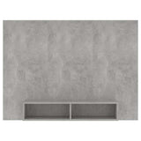 Wall TV Cabinet Concrete Grey 135x23.5x90 cm Engineered Wood - 45-Degree Angle