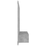 Wall TV Cabinet Concrete Grey 135x23.5x90 cm Engineered Wood - Rear View