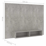 Wall TV Cabinet Concrete Grey 135x23.5x90 cm Engineered Wood - Low Angle