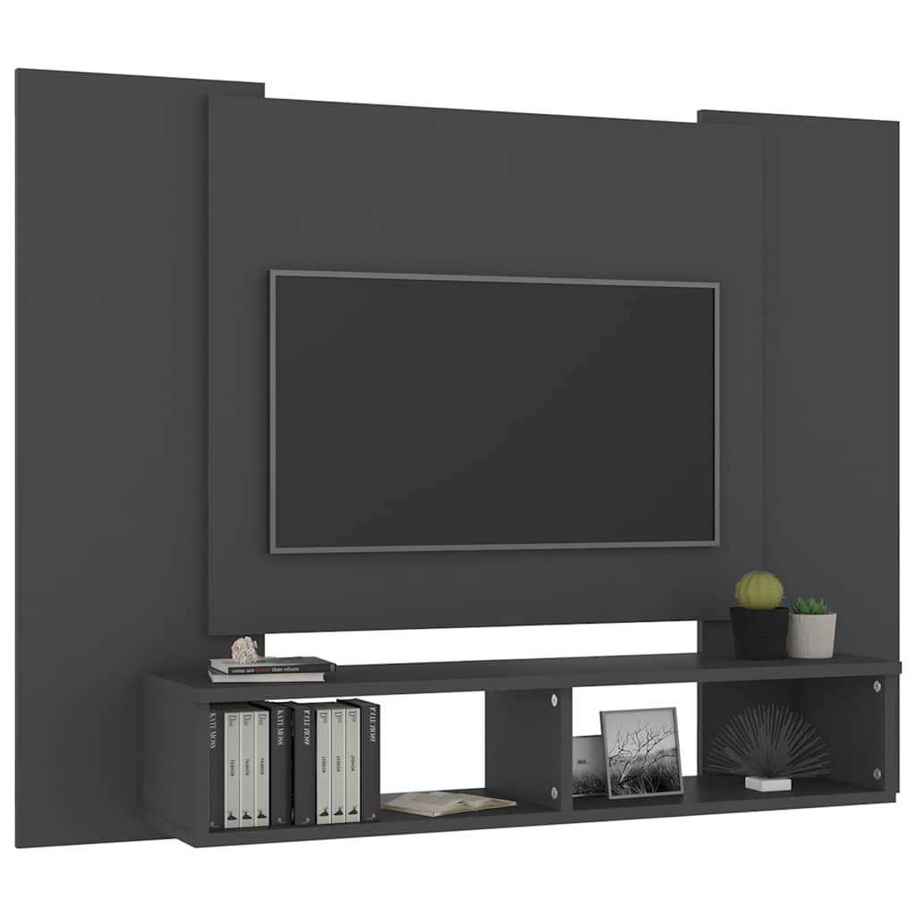 Wall TV Cabinet Grey 120x23.5x90 cm Engineered Wood