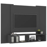 Wall TV Cabinet Grey 120x23.5x90 cm Engineered Wood - 45-Degree Angle