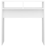Console Table White 78x30x80 cm Engineered Wood - 45-Degree Angle