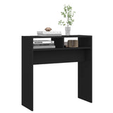 Console Table Black 78x30x80 cm Engineered Wood - Rear View