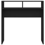 Console Table Black 78x30x80 cm Engineered Wood - Top-Down View