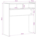 Console Table Black 78x30x80 cm Engineered Wood - Low Angle
