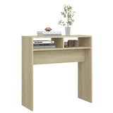 Console Table Sonoma Oak 78x30x80 cm Engineered Wood - Rear View