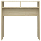 Console Table Sonoma Oak 78x30x80 cm Engineered Wood - Top-Down View