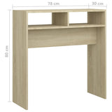 Console Table Sonoma Oak 78x30x80 cm Engineered Wood - Close-Up Angle