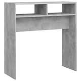 Console Table Concrete Grey 78x30x80 cm Engineered Wood - Front View