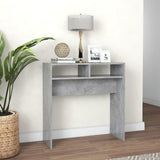 Console Table Concrete Grey 78x30x80 cm Engineered Wood - Side View