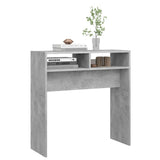 Console Table Concrete Grey 78x30x80 cm Engineered Wood - Rear View