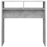 Console Table Concrete Grey 78x30x80 cm Engineered Wood - Top-Down View