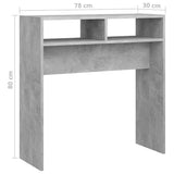 Console Table Concrete Grey 78x30x80 cm Engineered Wood - Close-Up Angle