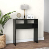 Console Table High Gloss Black 78x30x80 cm Engineered Wood