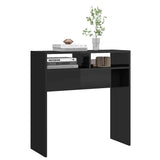 Console Table High Gloss Black 78x30x80 cm Engineered Wood