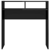 Console Table High Gloss Black 78x30x80 cm Engineered Wood