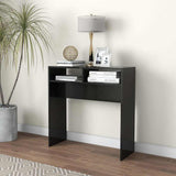 Console Table High Gloss Black 78x30x80 cm Engineered Wood