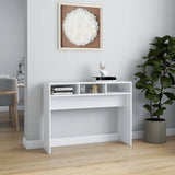 Console Table White 105x30x80 cm Engineered Wood - Side View
