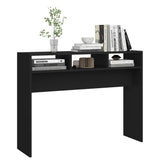 Console Table Black 105x30x80 cm Engineered Wood - Rear View