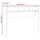 Console Table Black 105x30x80 cm Engineered Wood